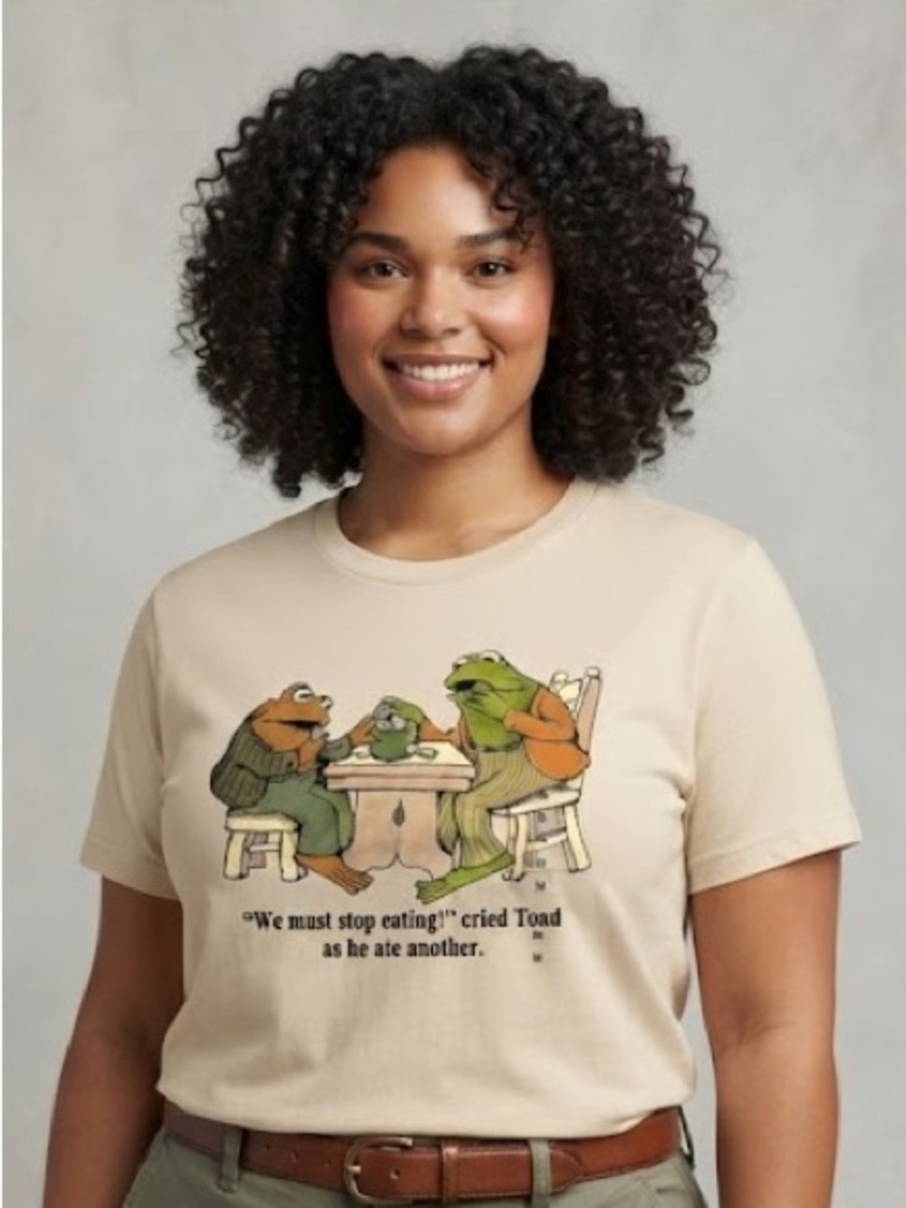 Frog And Toad We Must Stop Eating Graphic T Shirt Women's Size M Tee NWT
